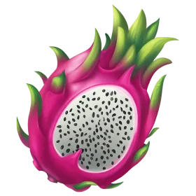 Exotic Dragon Fruit Clipart: A Juicy Slice of Tropical Delight Illustration