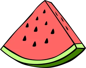 Juicy Summer Delight Watermelon Slice Refreshing Fruit Clipart Design
