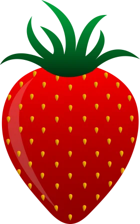 Plump and Juicy Strawberry Clipart: A Delightful Graphic Design Illustration