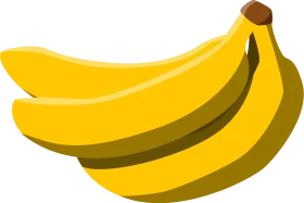 Ripe Golden Bananas Clipart Illustration - Fresh Tropical Fruit Design