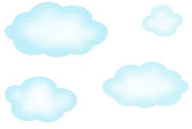 Soft Blue Sky Fluffy Pastel Clouds Clipart Design for Digital Projects