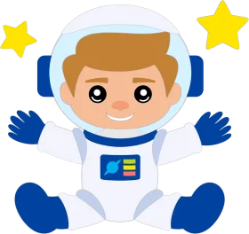 Cheerful Cartoon Astronaut Clipart Exploring the Cosmic Frontier with Joy