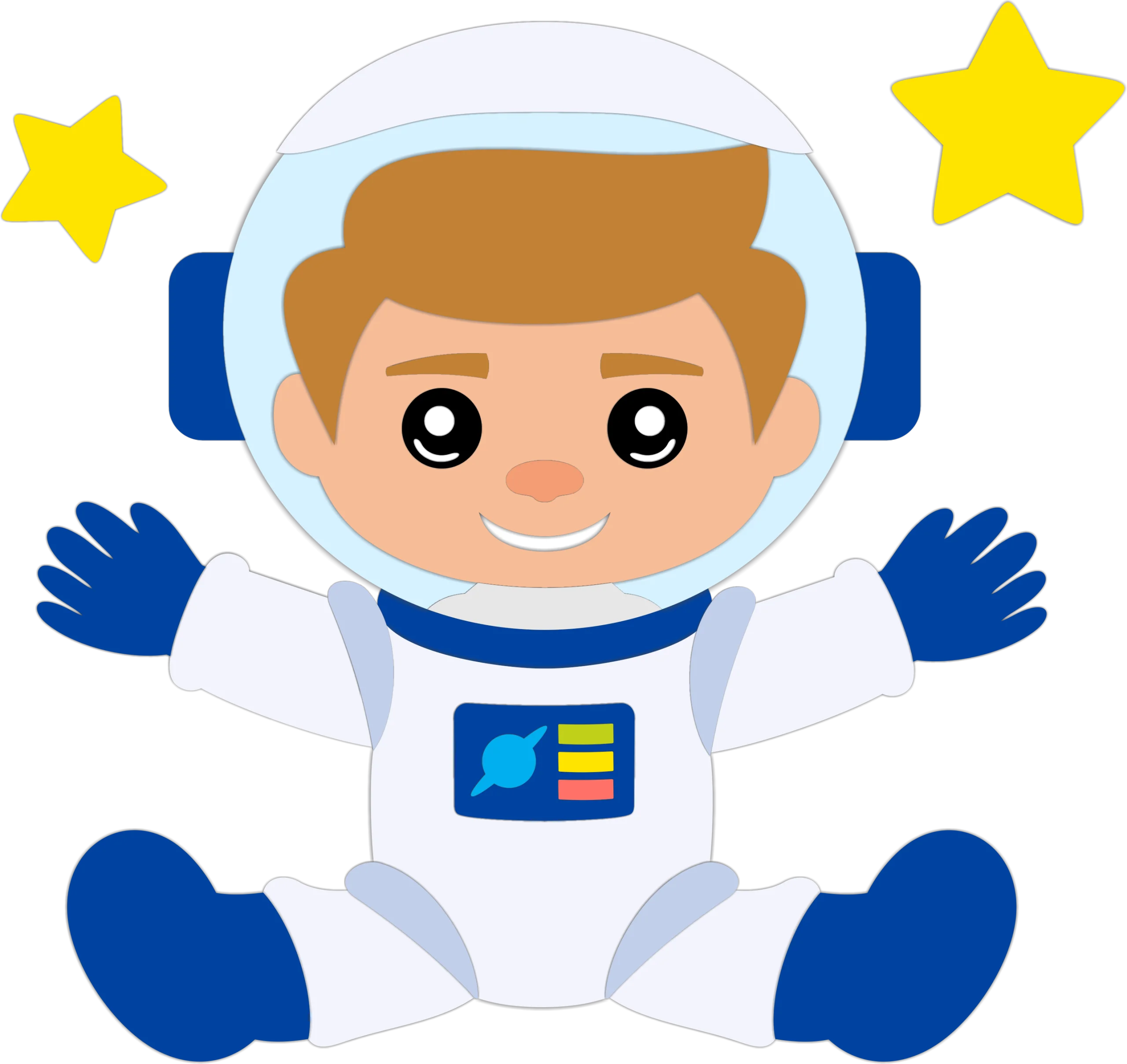 Cheerful Cartoon Astronaut Clipart Exploring the Cosmic Frontier with Joy