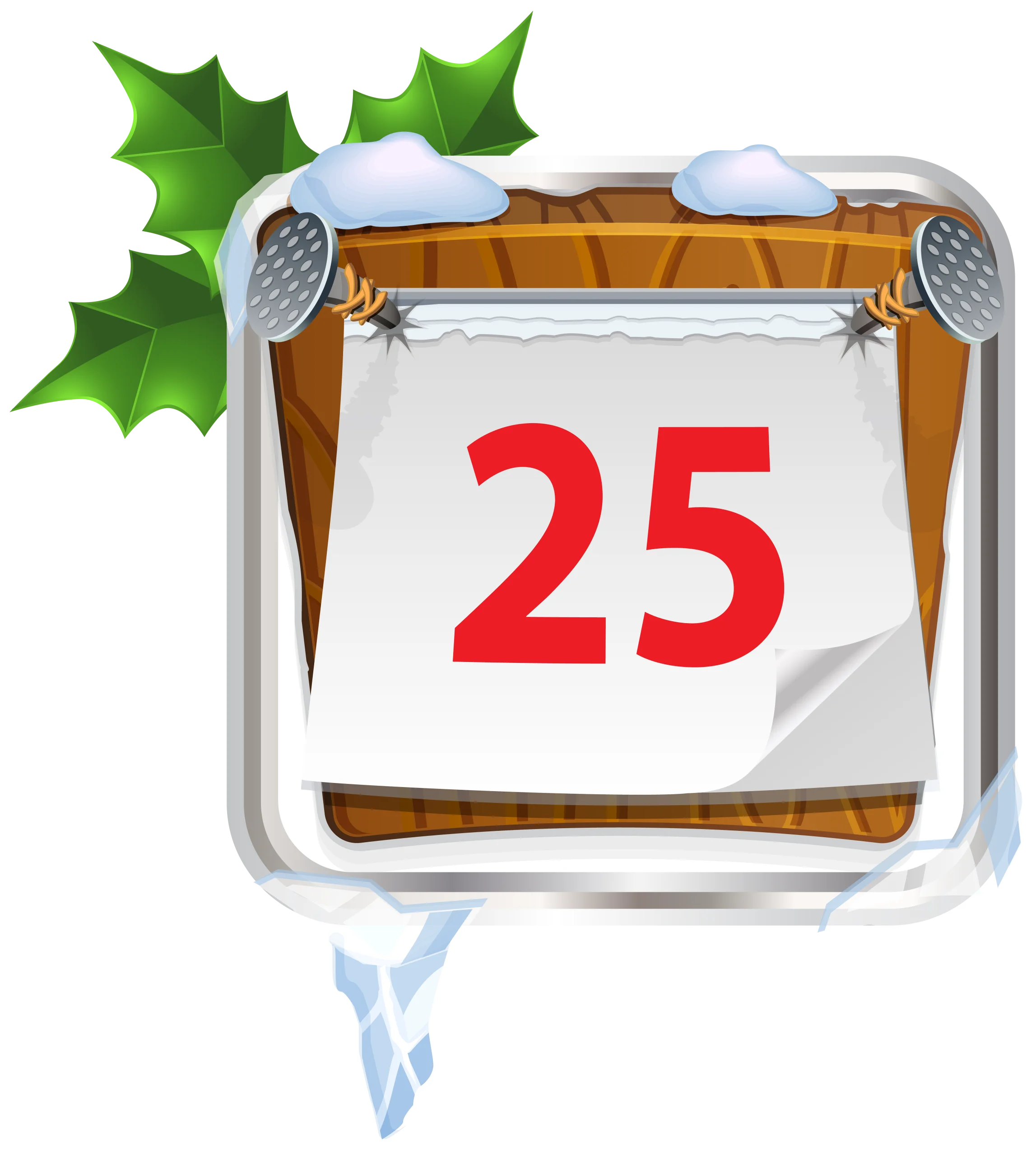 Festive December Calendar Clipart Showcasing Christmas Holiday Charm