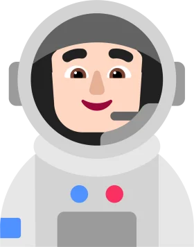 Smiling Astronaut in Spaceship Helmet Cartoon Clipart Illustration