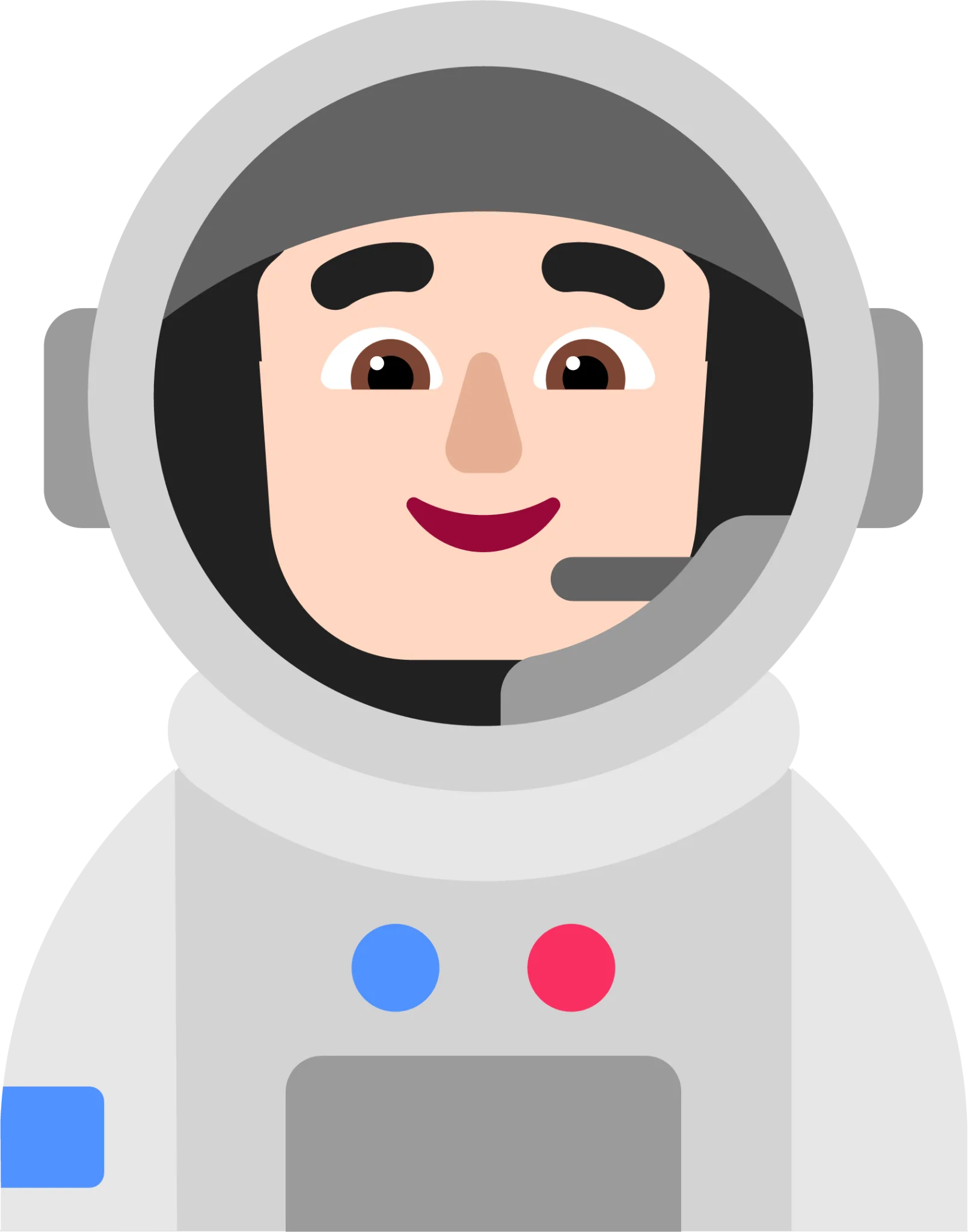 Smiling Astronaut in Spaceship Helmet Cartoon Clipart Illustration