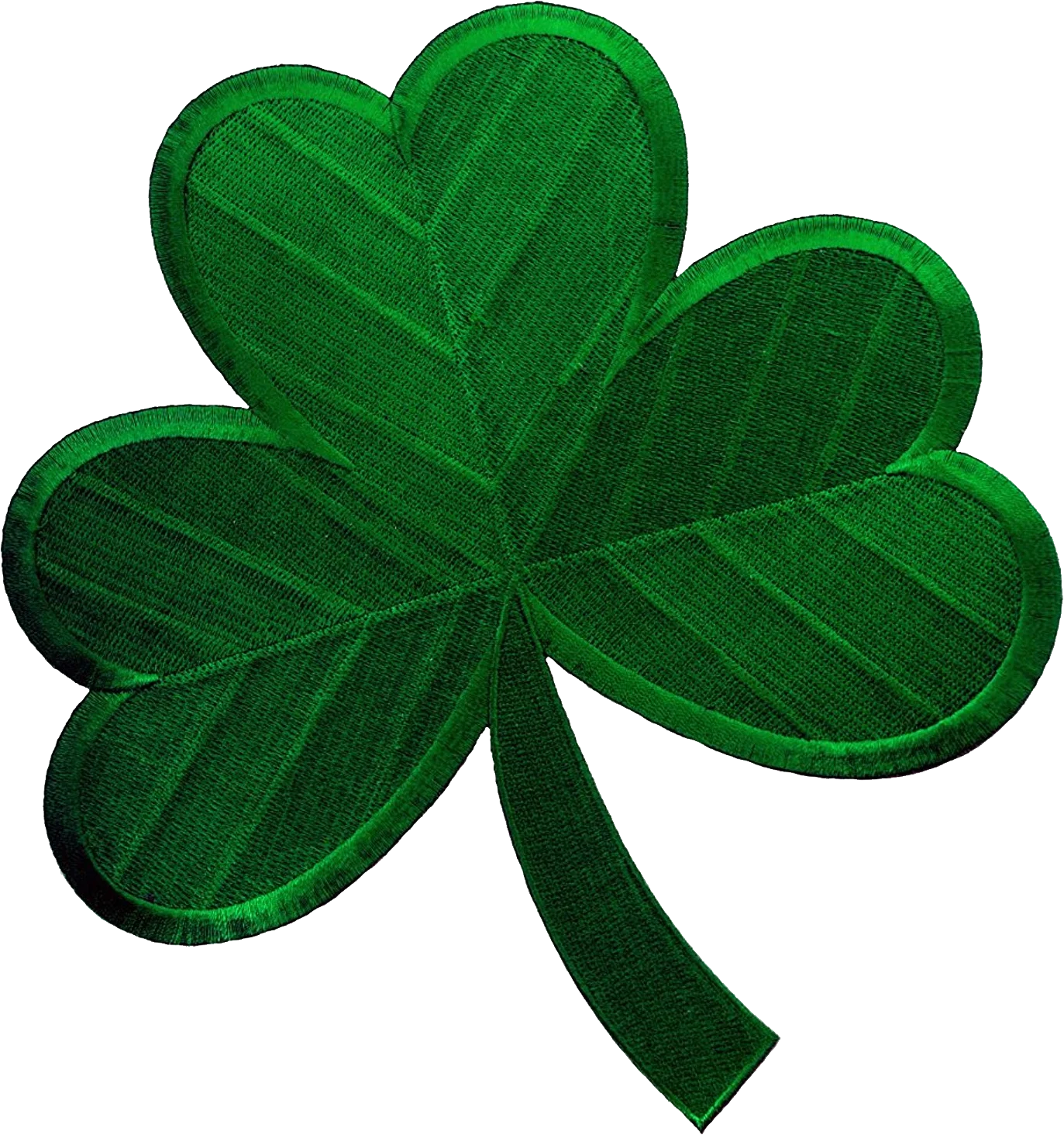 Classic Green Four-Leaf Clover Shamrock Clipart Design with Realistic Texture