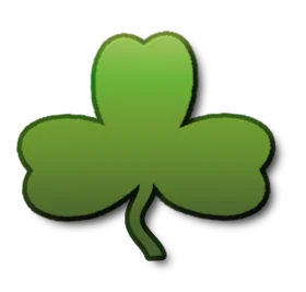 Classic Green Three-Leafed Shamrock Clipart Design for St. Patrick's Day Celebrations
