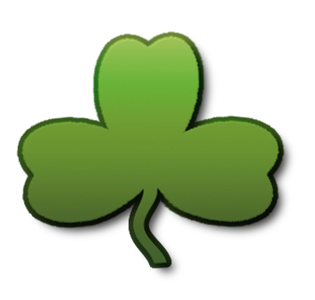 Classic Green Three-Leafed Shamrock Clipart Design for St. Patrick's Day Celebrations