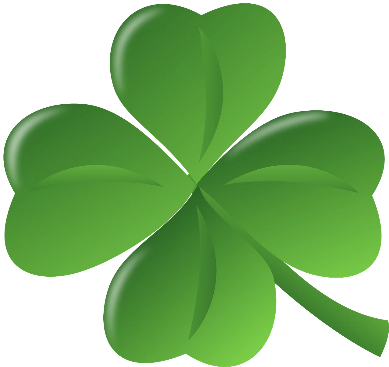 Lucky Four-Leaf Clover Shamrock Clipart: A Symbol of Irish Charm and Fortune