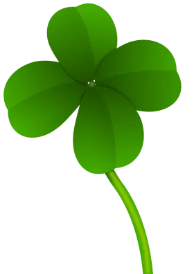 Lucky Four-Leaf Clover Shamrock Clipart Design for St. Patrick's Day Celebration