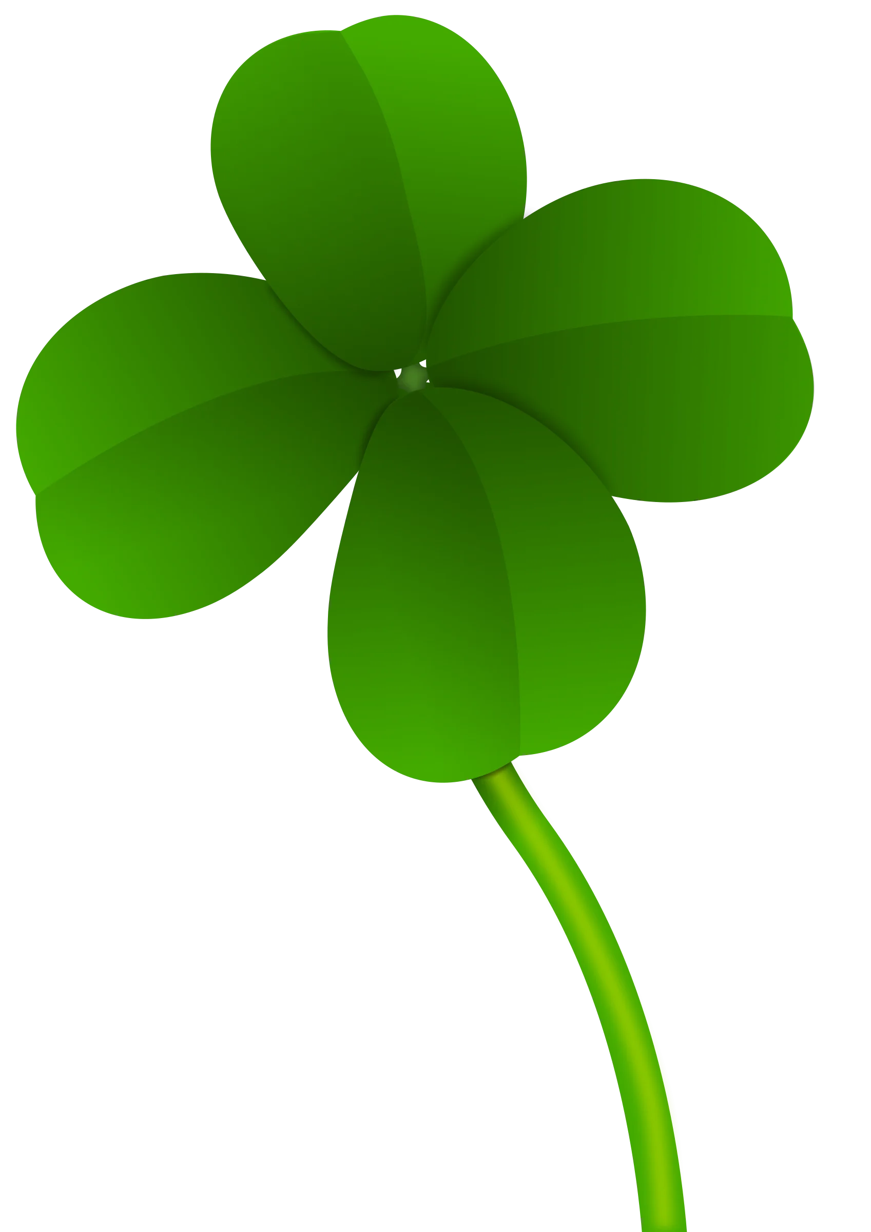 Lucky Four-Leaf Clover Shamrock Clipart Design for St. Patrick's Day Celebration