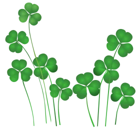 Lush Green Shamrock Clipart - St. Patrick's Day Lucky Clover Design