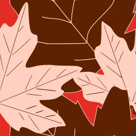 Autumn Maple Leaves Animation: Stylized Botanical Graphic Design