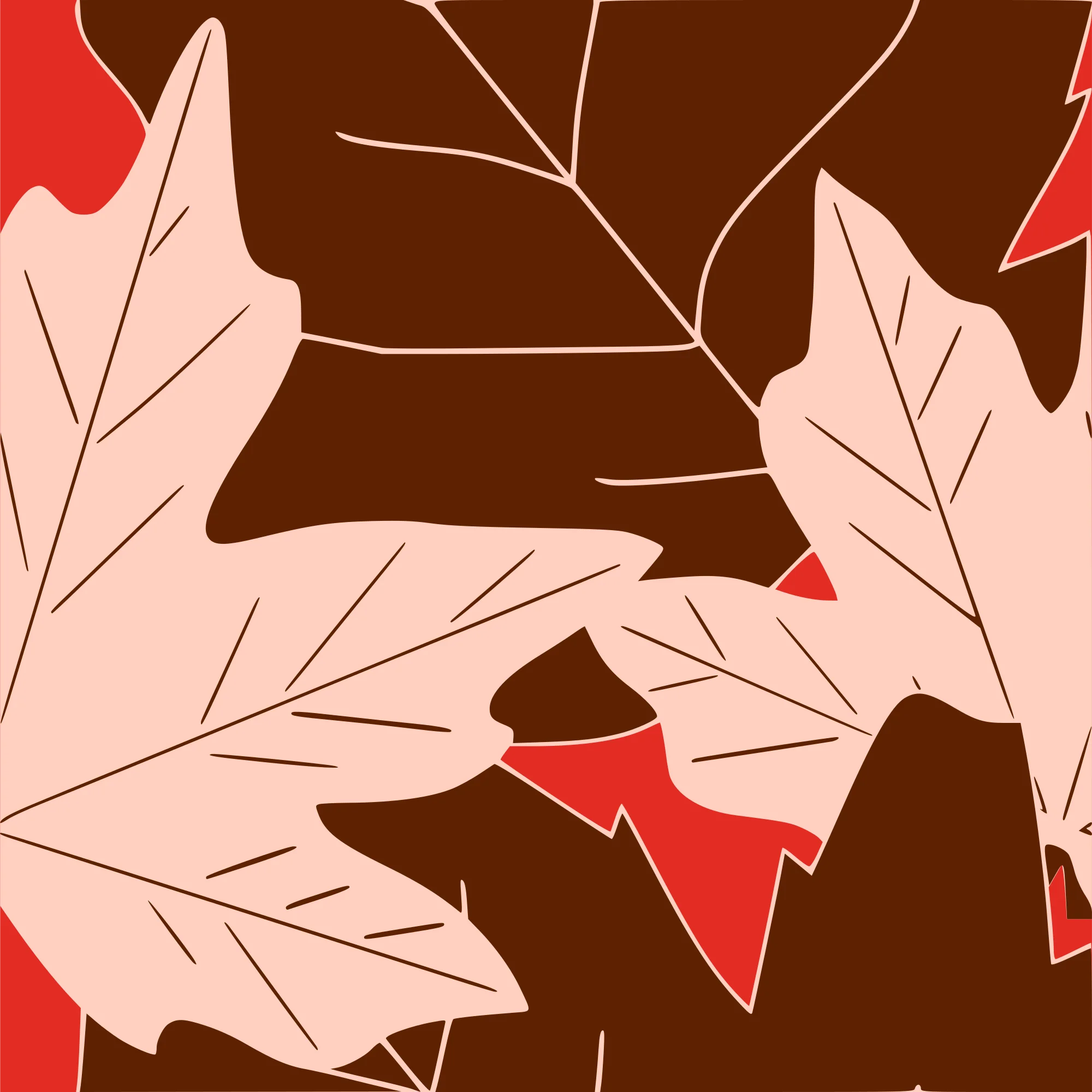 Autumn Maple Leaves Animation: Stylized Botanical Graphic Design