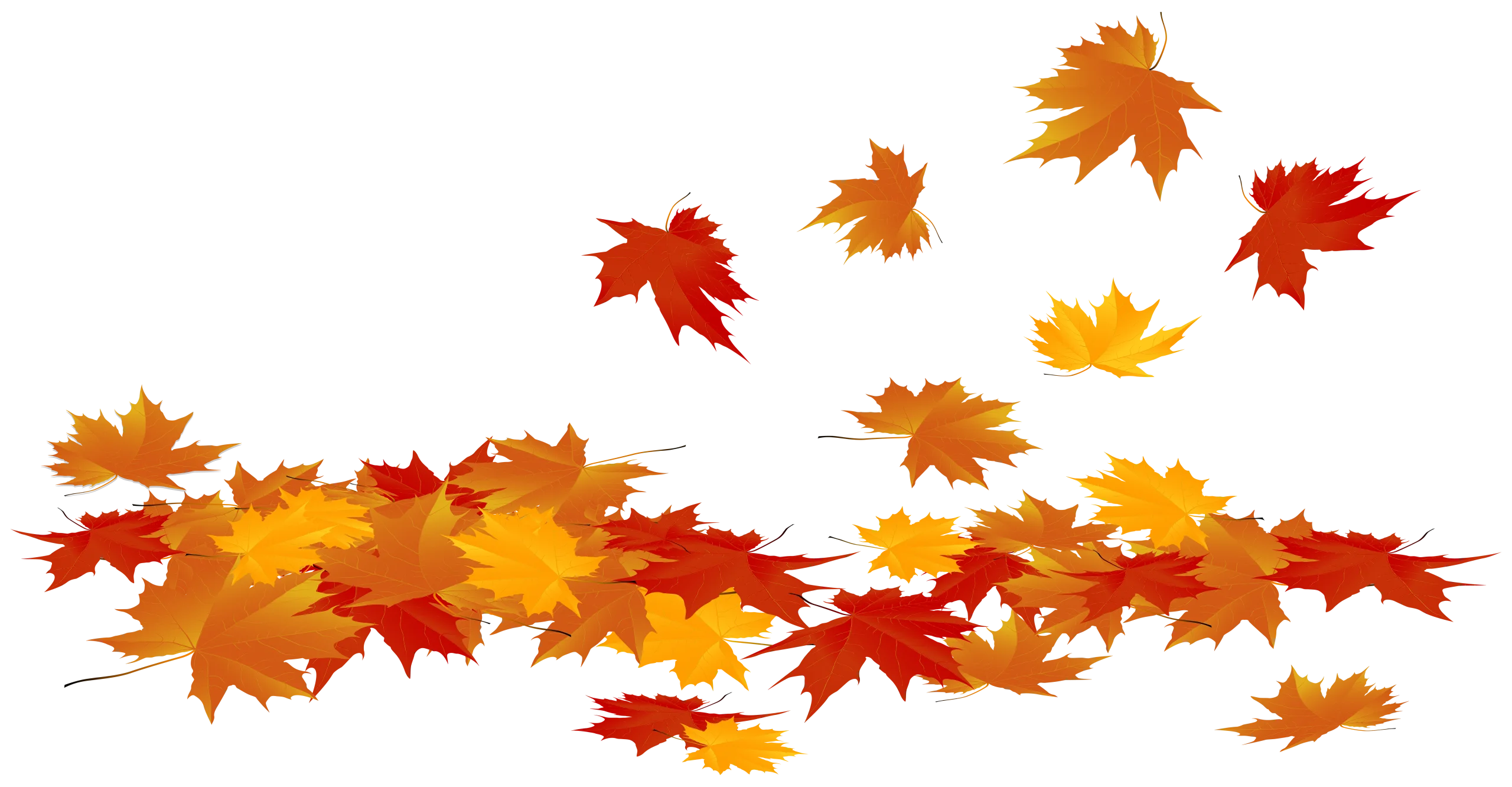 Autumn Maple Leaves Dancing in Animated Wind Composition