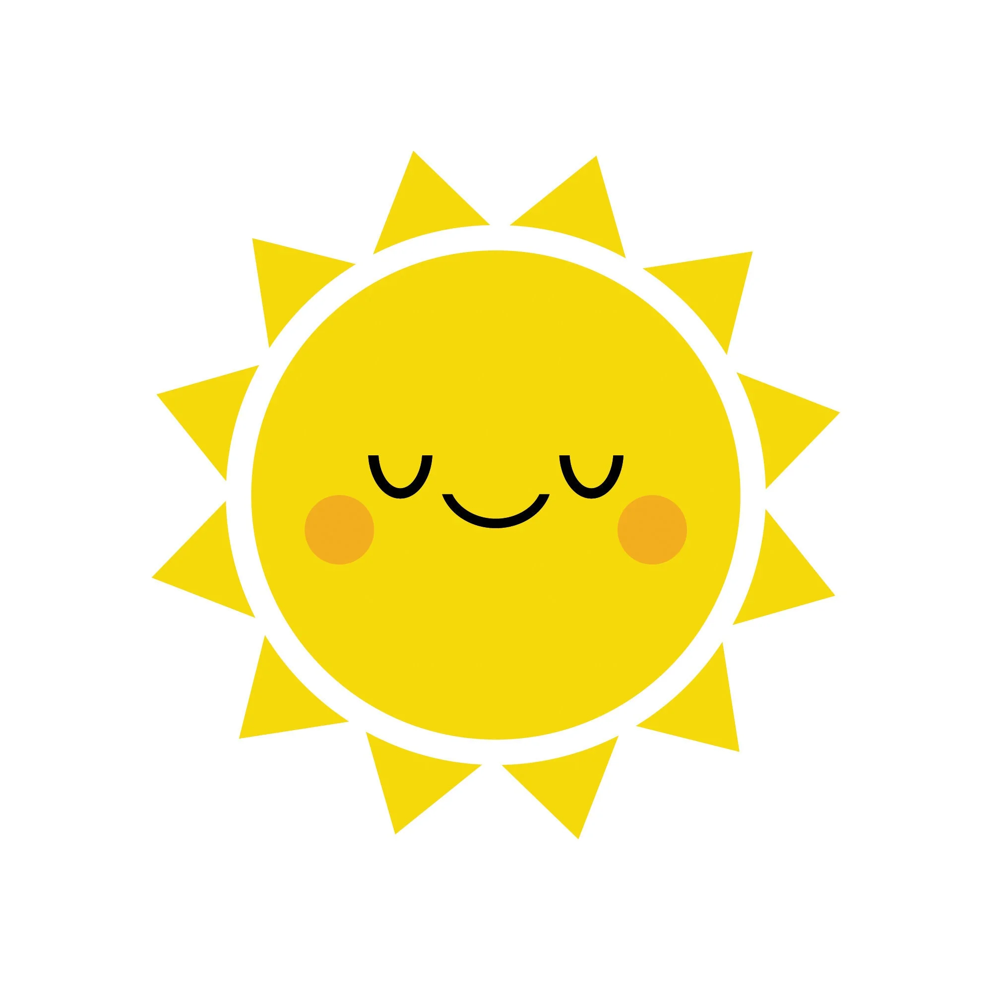 Cheerful Kawaii-Style Sunshine Clipart with Adorable Sleeping Expression