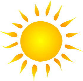 Cheerful Radiant Sunshine Clipart Symbolizing Warmth and Positivity