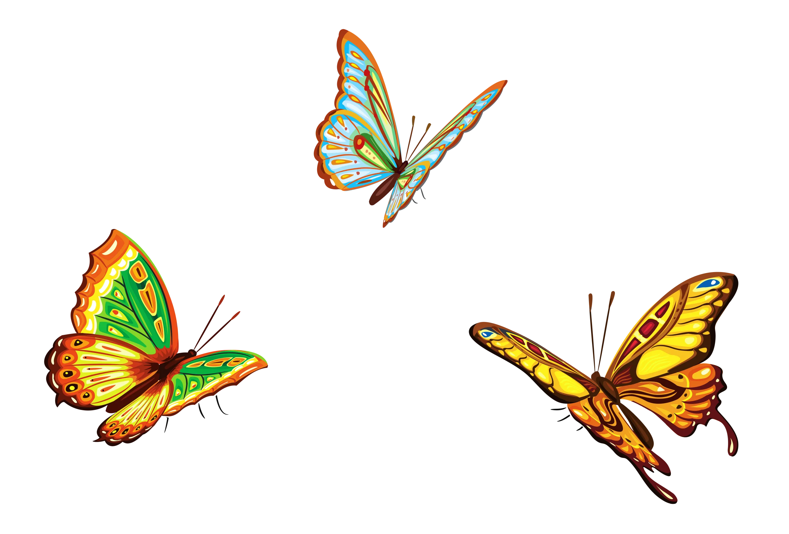 Delicate Butterfly Dance: A Whimsical Collection of Nature's Winged Artistry Clipart