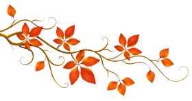 Elegant Autumn Leaves Animation Clipart with Flowing Botanical Design