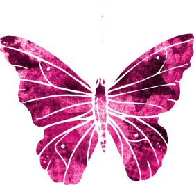 Enchanting Pink Watercolor Butterfly Silhouette Clipart Design
