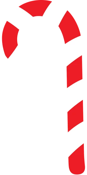 Festive Red and White Classic Christmas Candy Cane Clipart Design