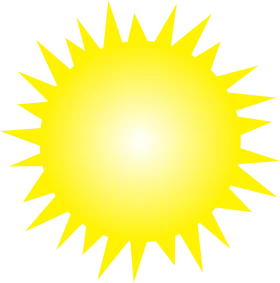 Radiant Golden Sun Clipart: A Luminous Burst of Solar Warmth and Brilliance