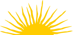 Radiant Golden Sunrise Clipart: Burst of Warmth with Elongated Sun Rays