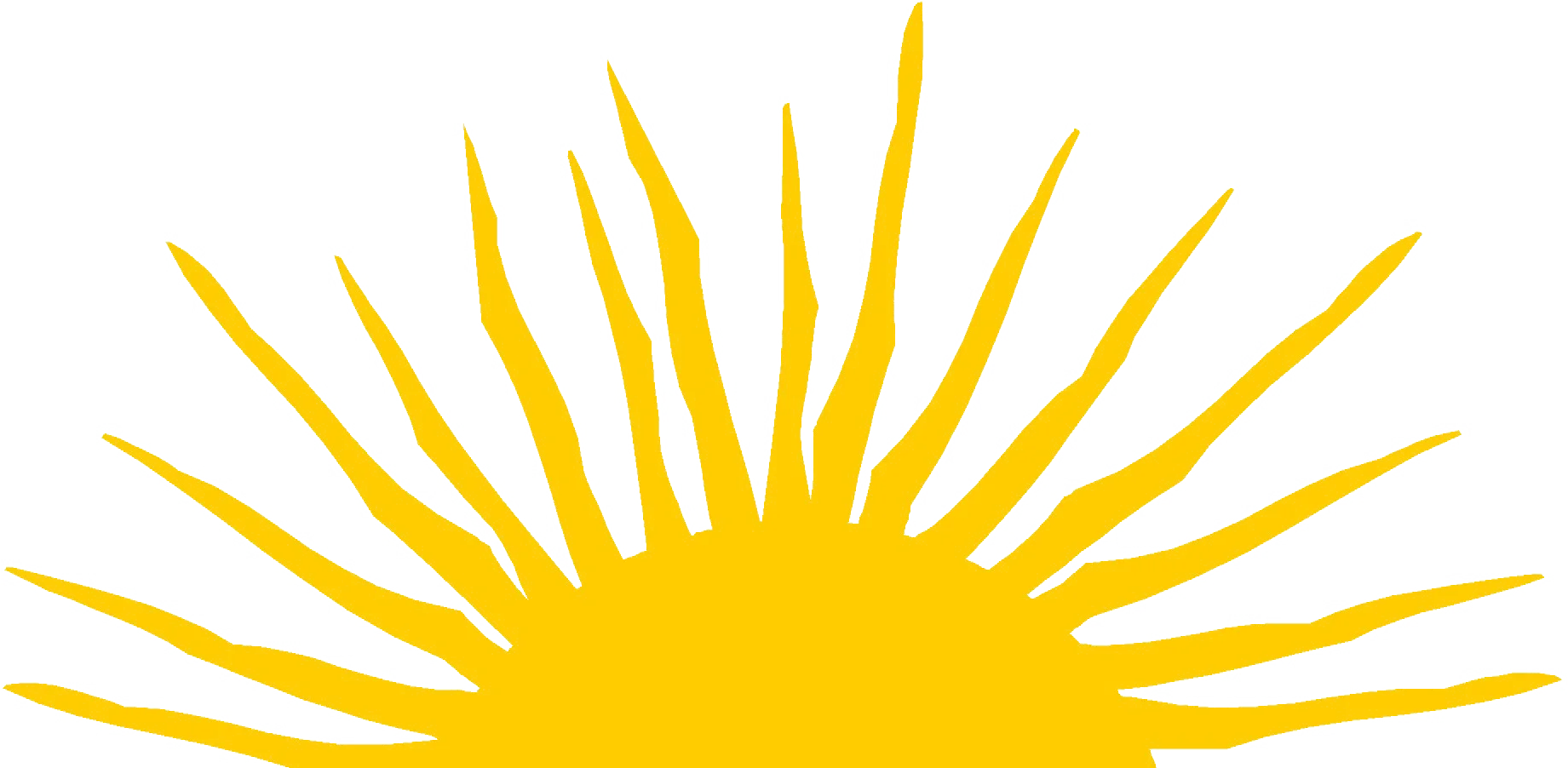 Radiant Golden Sunrise Clipart: Burst of Warmth with Elongated Sun Rays