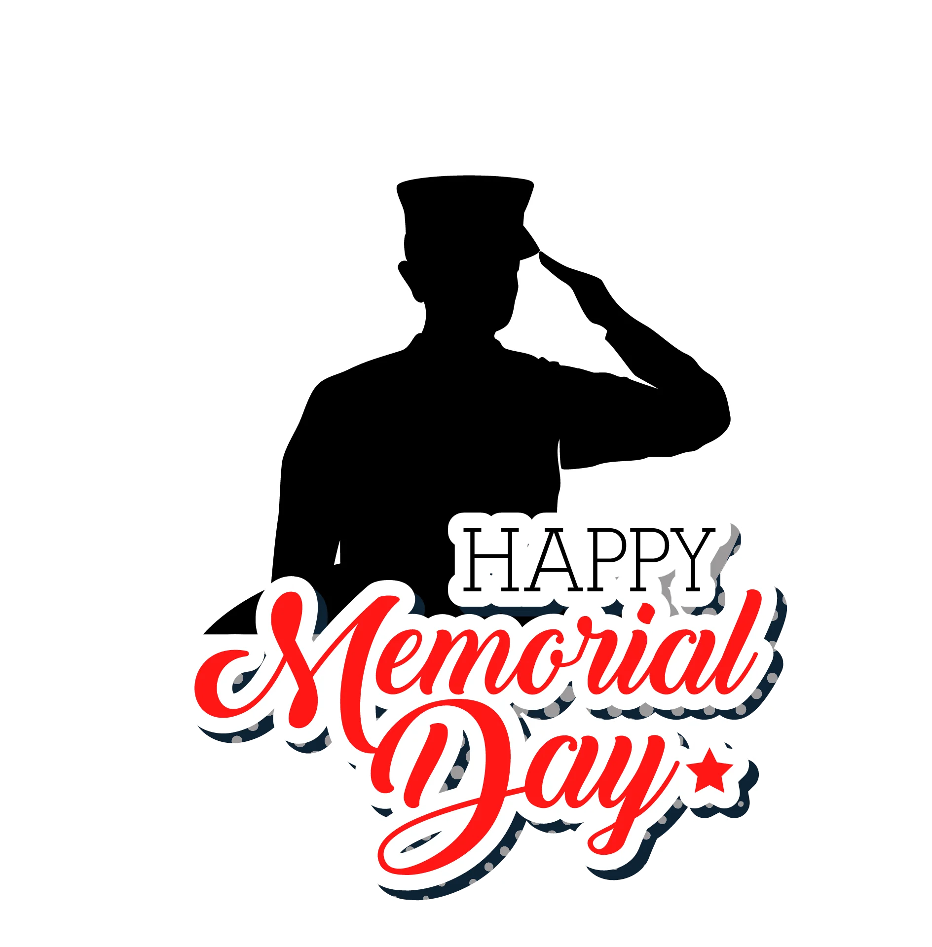Patriotic Memorial Day Clipart Honoring Brave Military Service Members