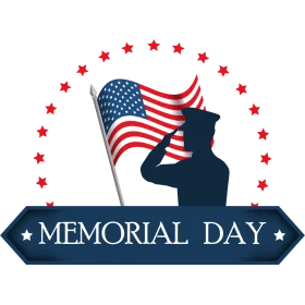Patriotic Memorial Day Clipart Honoring Military Service and Sacrifice