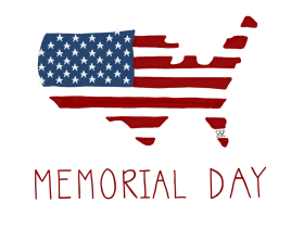 Patriotic United States Memorial Day Remembrance Clipart Design