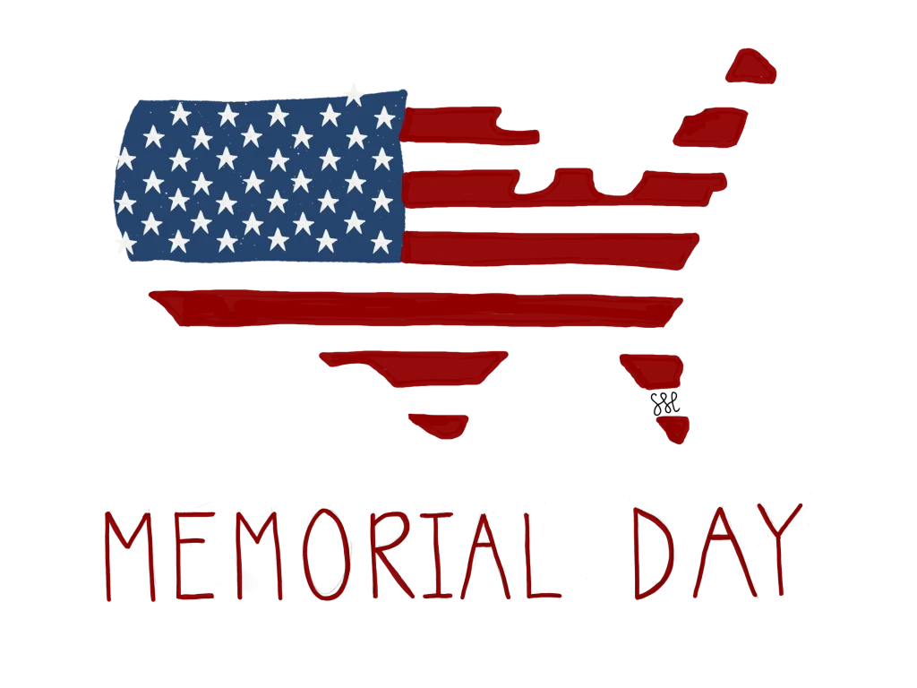 Patriotic United States Memorial Day Remembrance Clipart Design