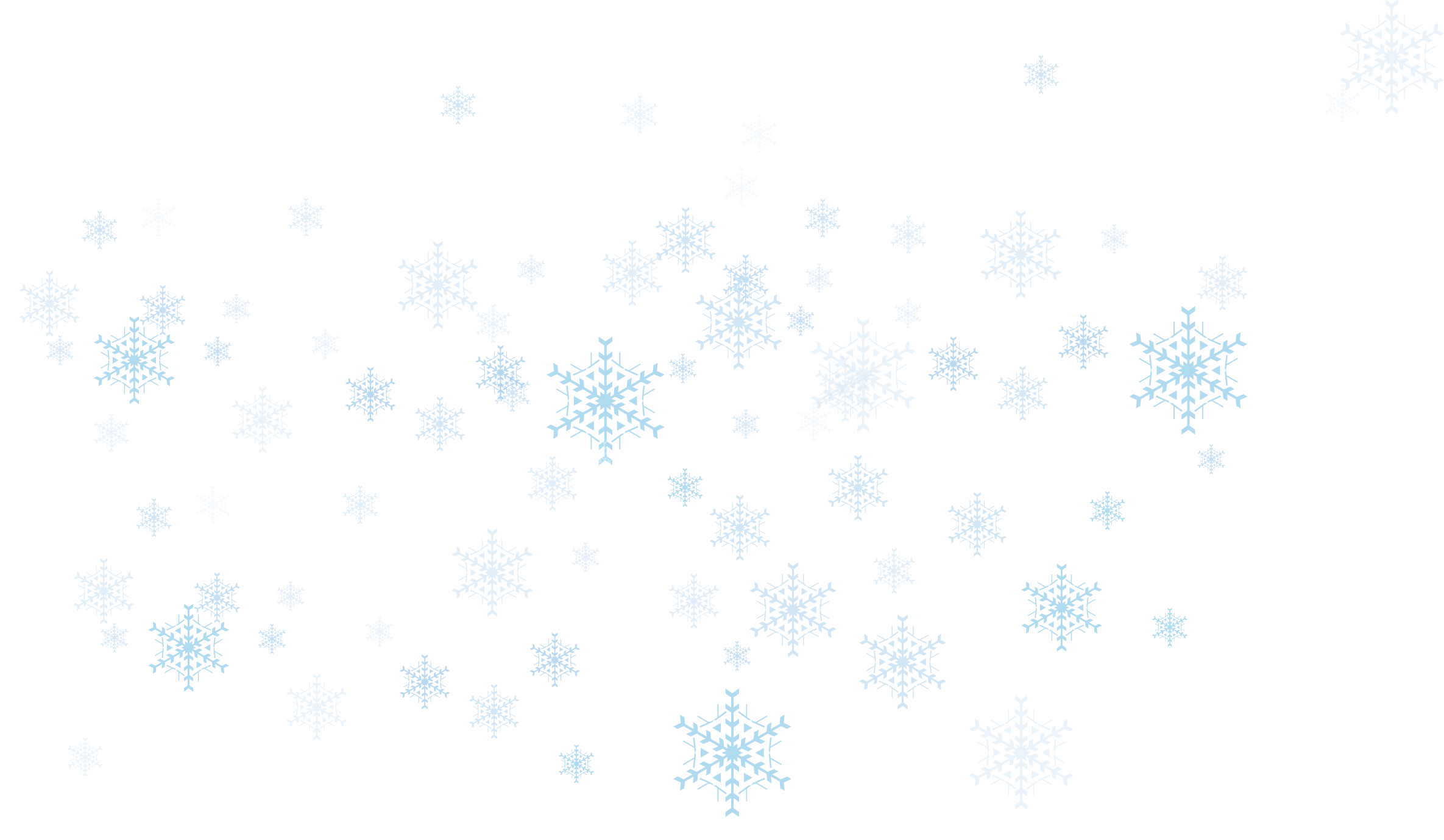 Delicate Blue Snowflake Clipart Scattered Across Pristine Winter Background