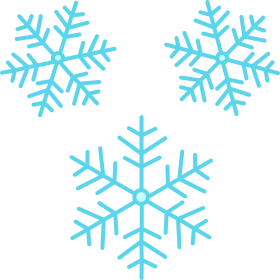 Delicate Icy Blue Winter Snowflakes Clipart - Frosty Geometric Patterns