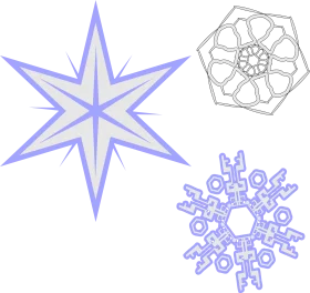 Delicate Winter Snowflake Clipart Collection with Geometric Symmetry and Intricate Design