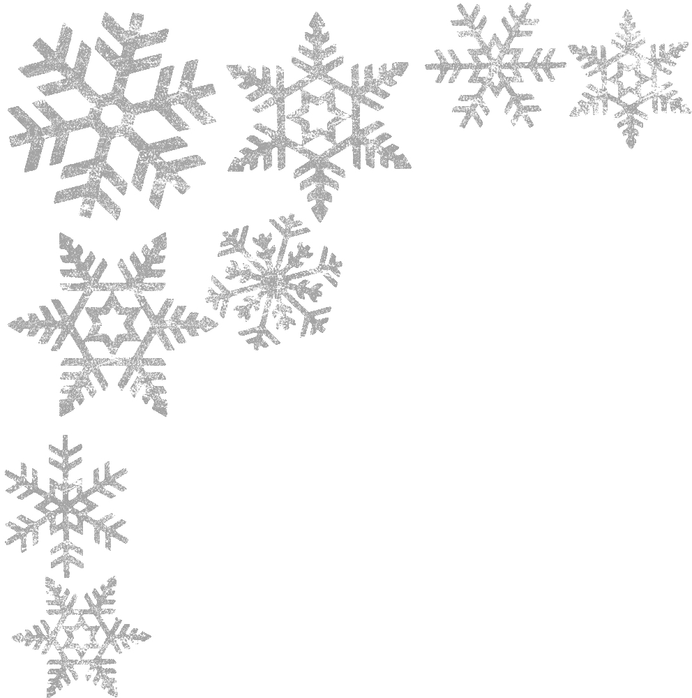 Delicate Winter Wonderland Snowflakes Artistic Clipart Collection in Soft Gray