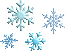 Frosty Blue Snowflake Clipart Collection: Delicate Winter Crystalline Designs