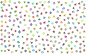 Whimsical Winter Wonderland Snowflakes Multicolor Clipart Collection