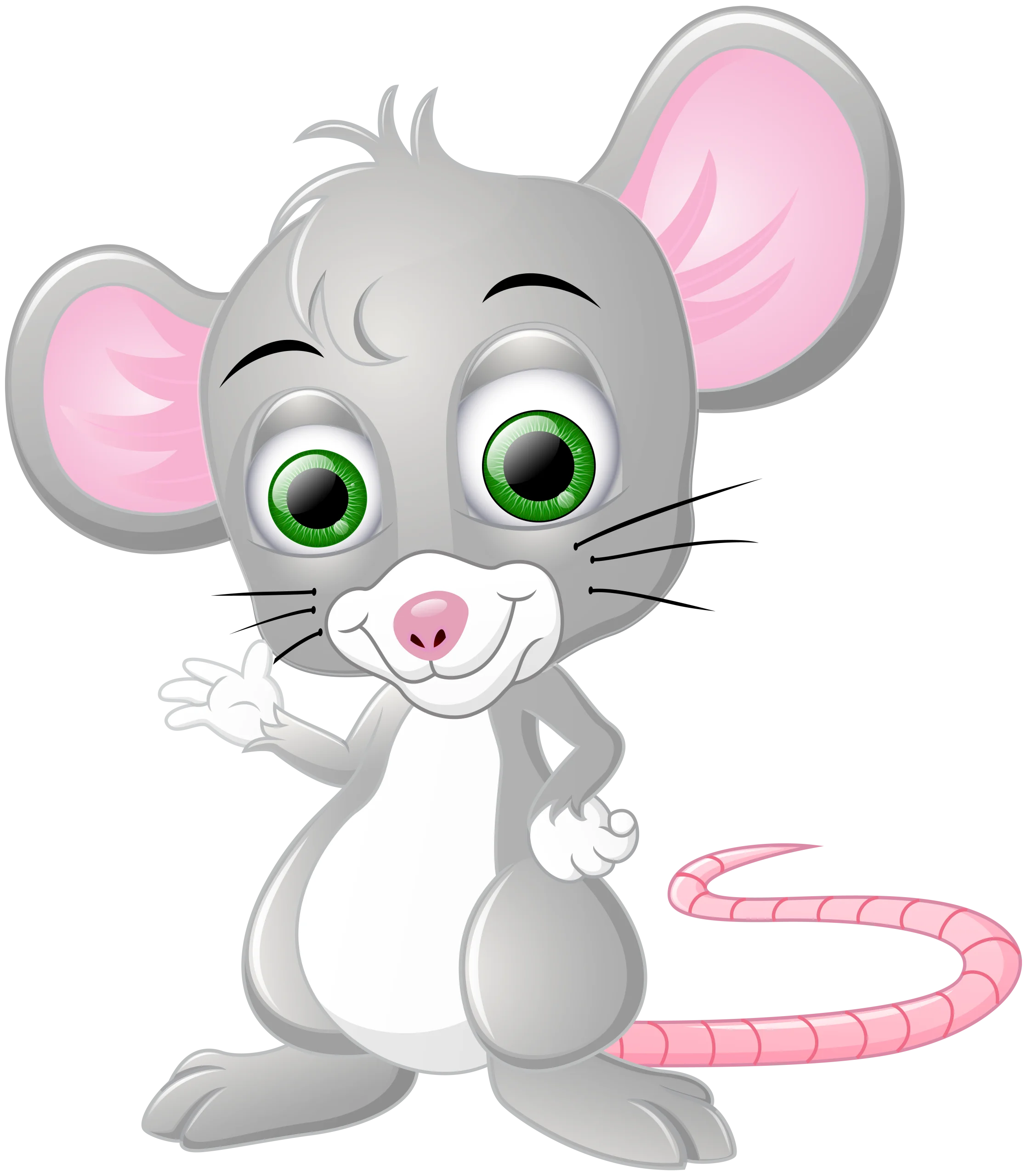 Adorable Cartoon Mouse Clipart with Big Eyes and Charming Personality