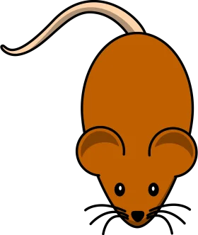 Adorable Whimsical Brown Mouse Cartoon Clipart Illustration for Kids