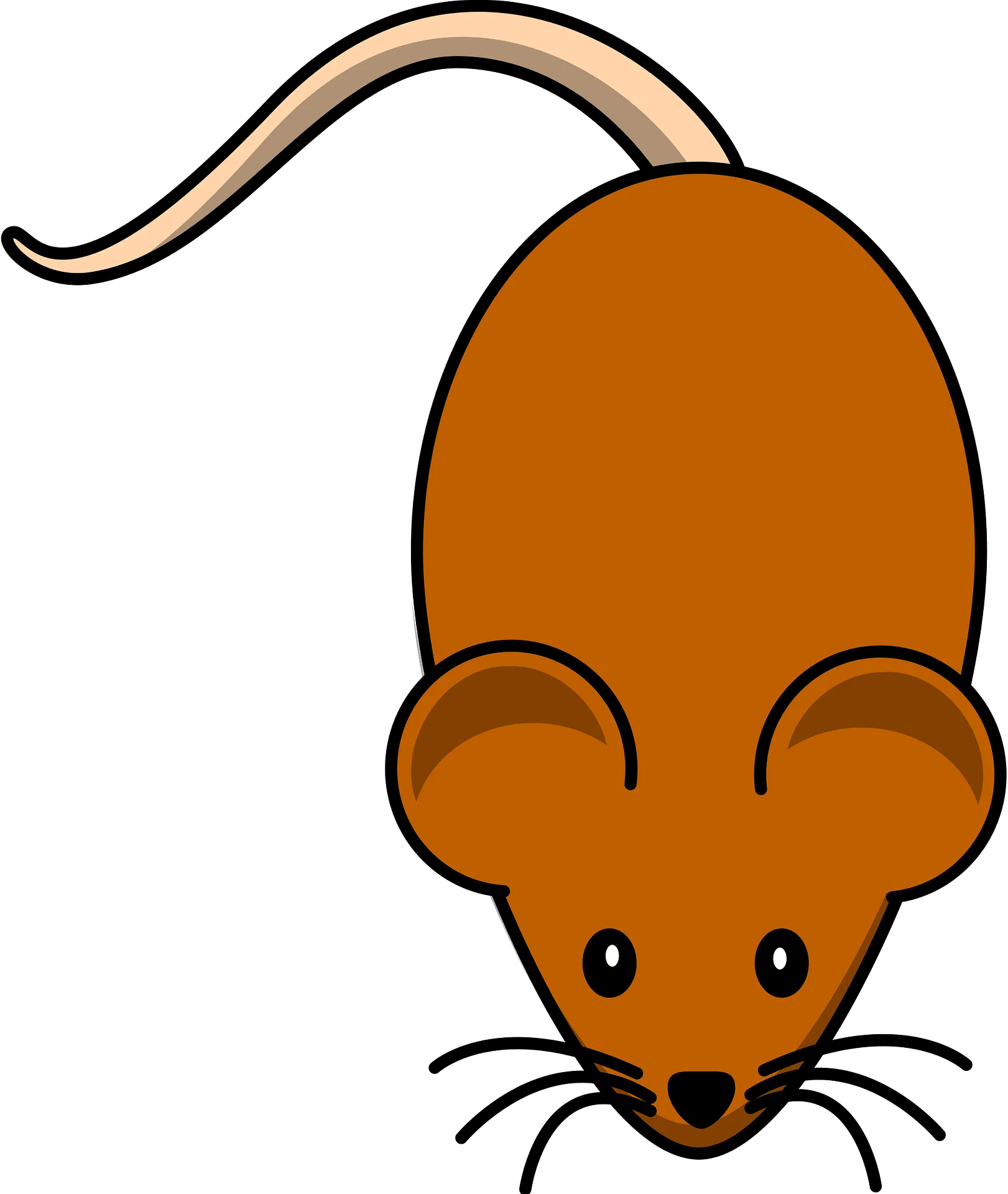 Adorable Whimsical Brown Mouse Cartoon Clipart Illustration for Kids