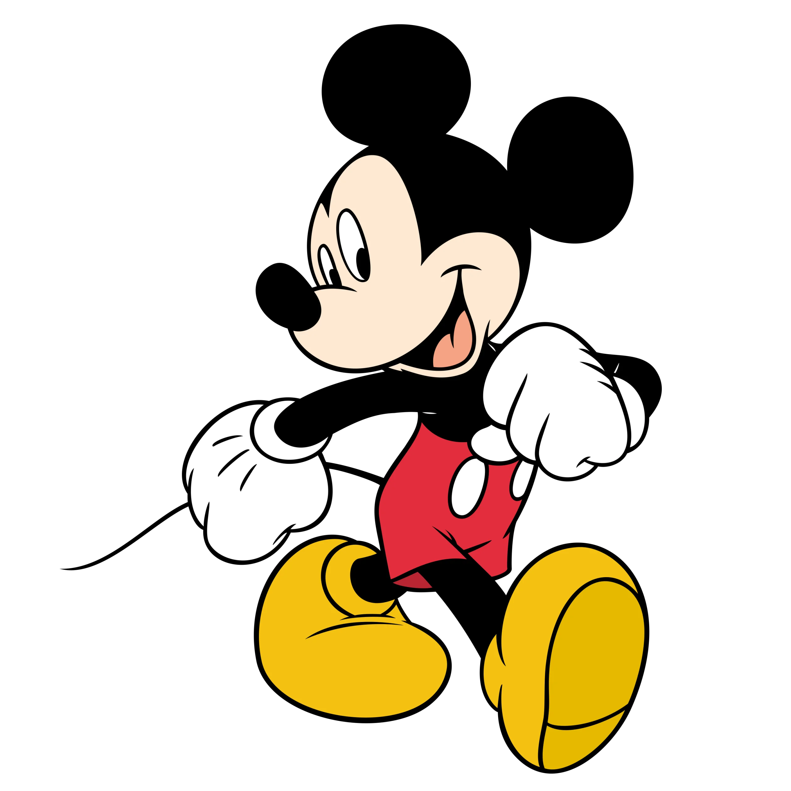 Classic Cartoon Mouse Iconic Character Clipart Design with Cheerful Pose