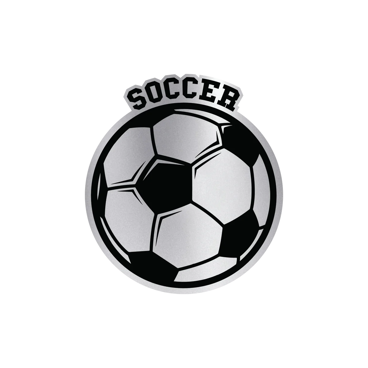 Classic Soccer Ball Monochrome Clipart Design for Sports Enthusiasts