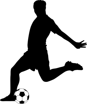 Dynamic Soccer Player Silhouette Clipart - Capturing the Essence of Football Motion