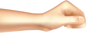 Minimalist Hand Gesture Clipart Showcasing Neutral Skin Tone and Clean Lines