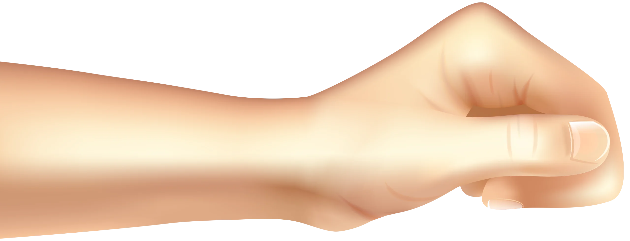 Minimalist Hand Gesture Clipart Showcasing Neutral Skin Tone and Clean Lines