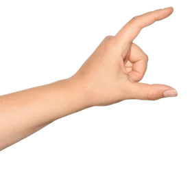 Minimalist Hand Gesture Clipart Showcasing Precise Finger Positioning
