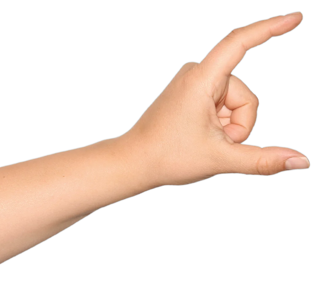 Minimalist Hand Gesture Clipart Showcasing Precise Finger Positioning