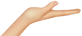 Minimalist Nude Skin-Toned Hand Gesture Clipart with Soft Elegant Curve